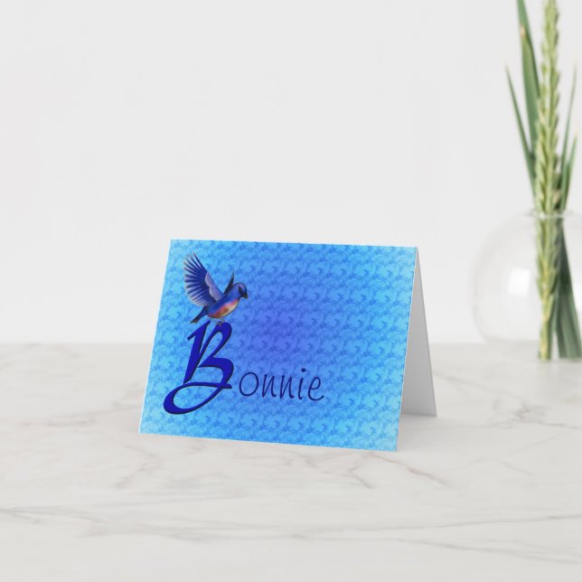 Bluebird Monogram Initial B Personalized (Vorderseite)