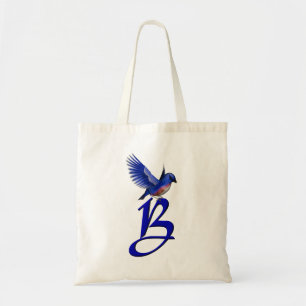 Bluebird Monogram Initial B Tragetasche