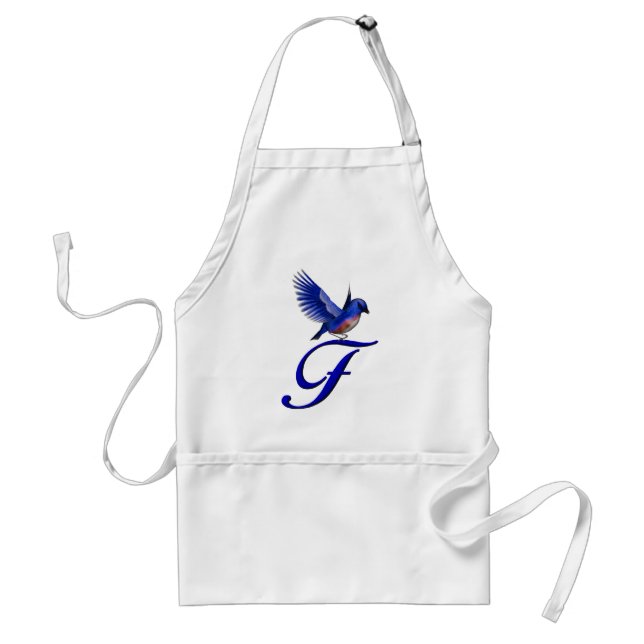 Bluebird Monogram Initial F Schürze (Vorne)