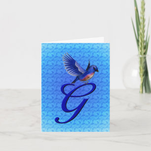 Bluebird Monogram Initial G Elegant