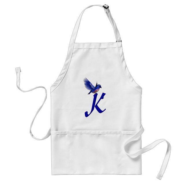 Bluebird Monogram Initial K Schürze (Vorne)