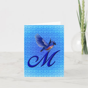 Bluebird Monogram Initial M Elegant