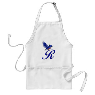 Bluebird Monogram Initial R Schürze