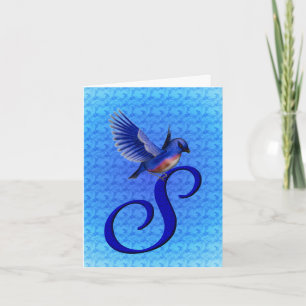 Bluebird Monogram Initial S Elegant
