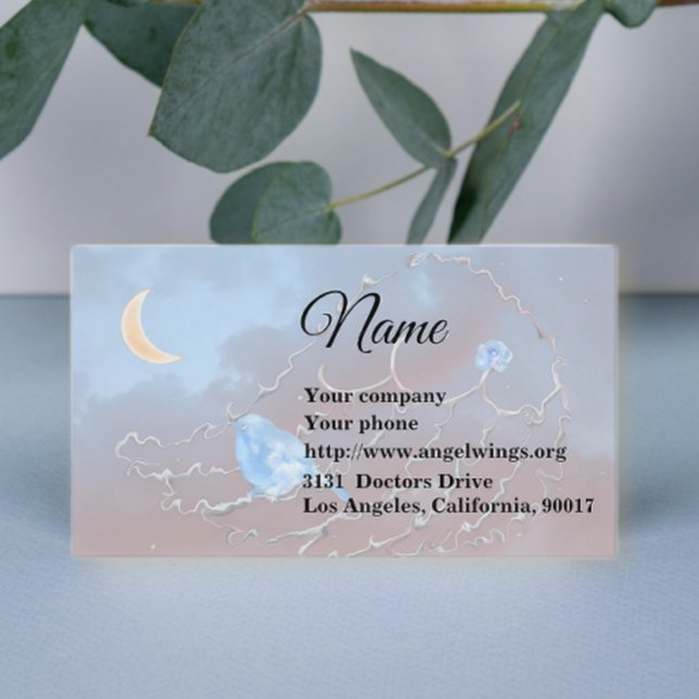 Bluebird & Moon Business Card Visitenkarte (Von Creator hochgeladen)