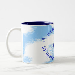 Bluebird-Motivation Zweifarbige Tasse