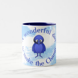 Bluebird-Motivation Zweifarbige Tasse