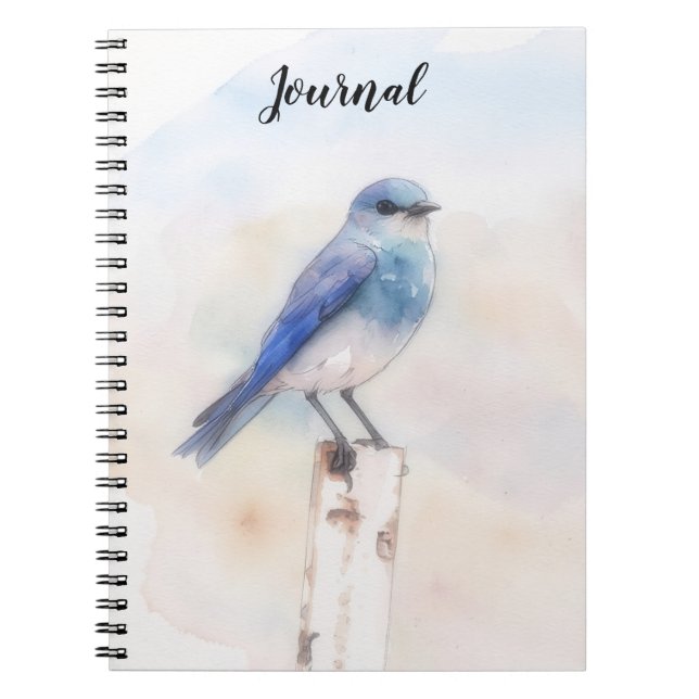 Bluebird Nature Art Personalize Journal Notizblock (Vorderseite)