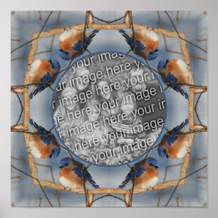 Bluebird Naturrahmen erstellen Sie Ihr eigenes Fot Poster