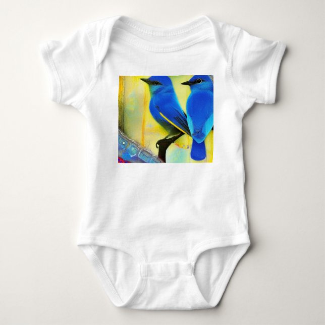 Bluebird of Happiness Baby Bodysuit Strampler (Vorderseite)