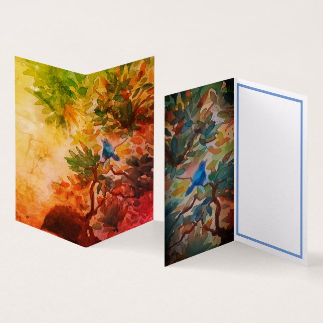 Bluebird of Happiness Card (Innenseite und Außenseite)