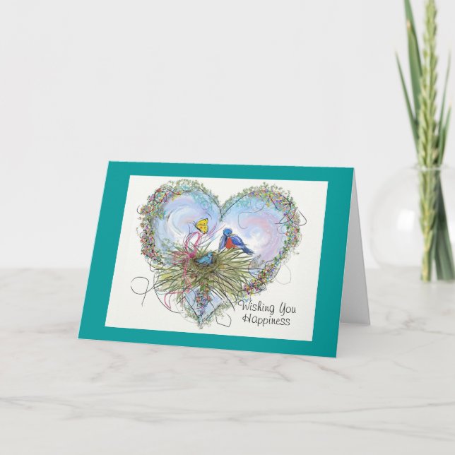 Bluebird of Happiness Card - Customized Karte (Vorderseite)