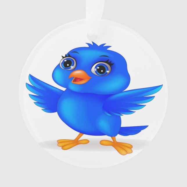 Bluebird of Happiness Year Round Deco Ornament (Vorderseite)
