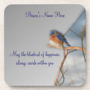 Bluebird of Happy Personalisiert Untersetzer Set