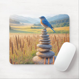 Bluebird on Field Cairn Mousepad