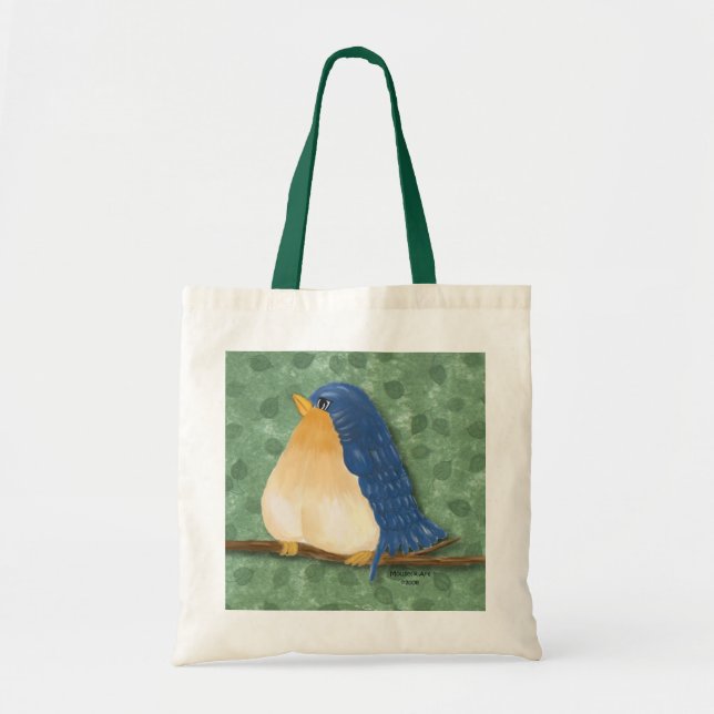 Bluebird Painting Tote Bag Tragetasche (Vorne)