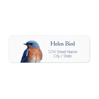 Bluebird-Rücksendeadressen-Aufkleber