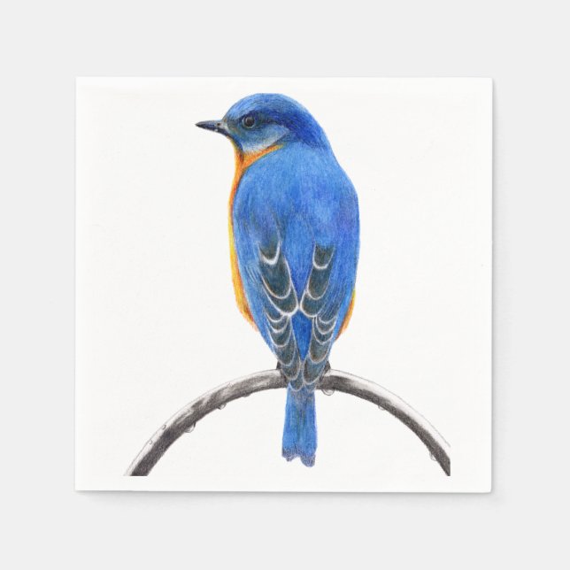 Bluebird Serviette (Vorderseite)