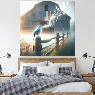 Bluebird Singing a Song Leinwanddruck