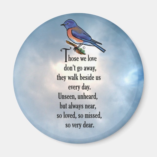 Bluebird "so Loved" Gedicht Magnet (Vorne)