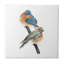 Bluebird Wassercolor Art Deco