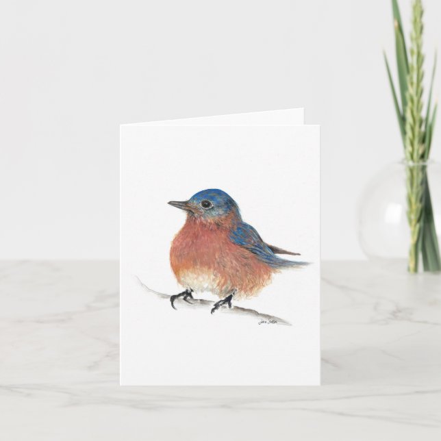 Bluebird Watercolor Art Card (Vorderseite)