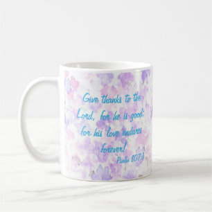 Bluebird Watercolor Scripture Tasse Psalm 107