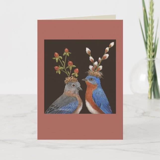 Bluebird Wedding Card Feiertagskarte (Vorderseite)