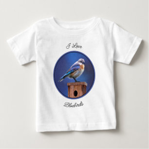 Bluebird (weibliche Malerei) - Original Bird Art Baby T-shirt