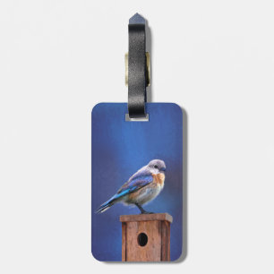 Bluebird (weibliche Malerei) - Original Bird Art Gepäckanhänger