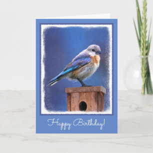 Bluebird (weibliche Malerei) - Original Bird Art Karte