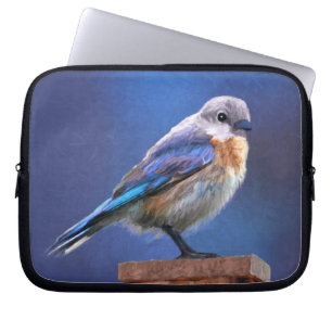 Bluebird (weibliche Malerei) - Original Bird Art Laptopschutzhülle