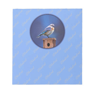Bluebird (weibliche Malerei) - Original Bird Art Notizblock