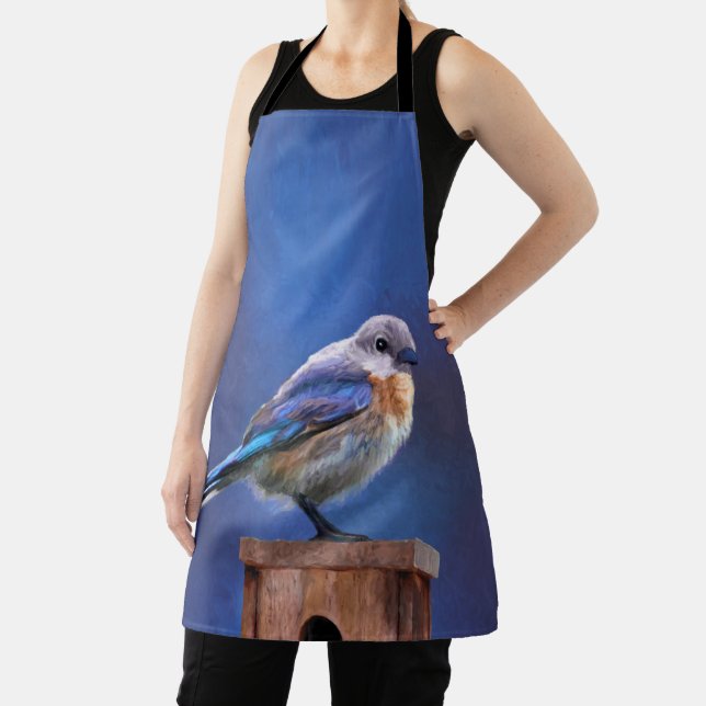 Bluebird (weibliche Malerei) - Original Bird Art Schürze (InSitu)