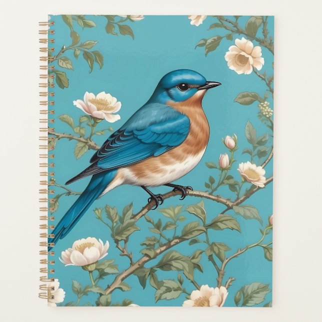 Bluebird William Morris Inspiriert Türkis Planer (Vorderseite)