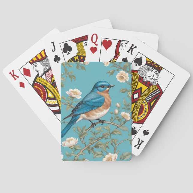 Bluebird William Morris Inspiriert Türkis Spielkarten (Rückseite)
