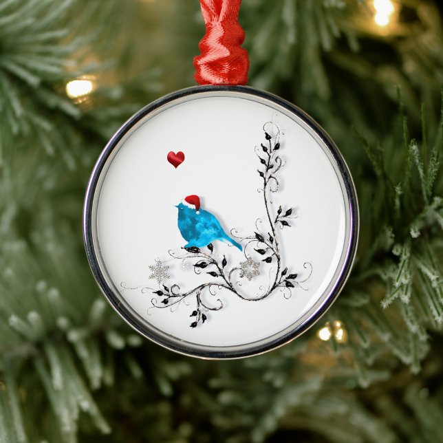 Bluebird zu Weihnachten Ornament Aus Metall (Von Creator hochgeladen)
