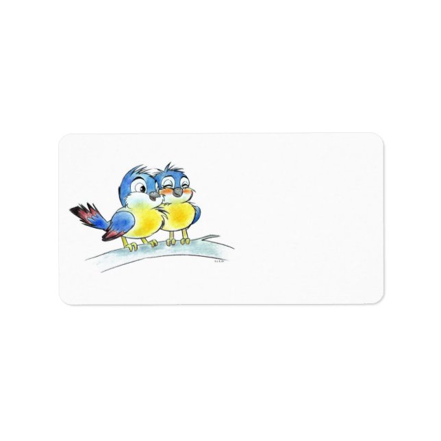 Bluebirds Adressaufkleber (Vorne)