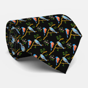 Bluebirds Black Neck Tie Krawatte