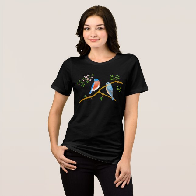 Bluebirds Black Tri-Blend-T - Shirt (Vorderseite voll)