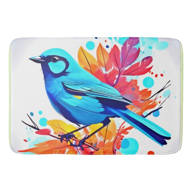 Bluebird's Bliss Art Badematte (Vorderseite)
