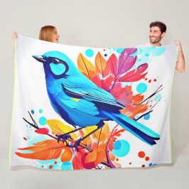 Bluebird's Bliss Art Fleecedecke