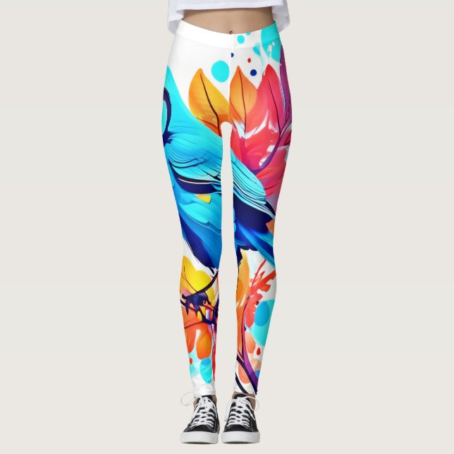 Bluebird's Bliss Art Leggings (Vorderseite)