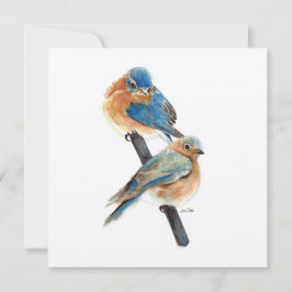 Bluebirds Couture Watercolor Art