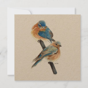 Bluebirds Couture Watercolor Art