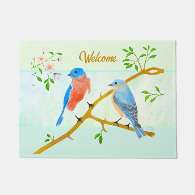 Bluebirds Doormat Fußmatte (Vorderseite)