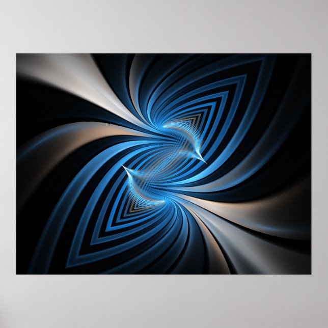 Bluebirds Fractal Poster (Vorne)