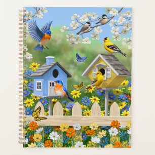 Bluebirds Goldfinches Birdhouses Blumengarten Planer