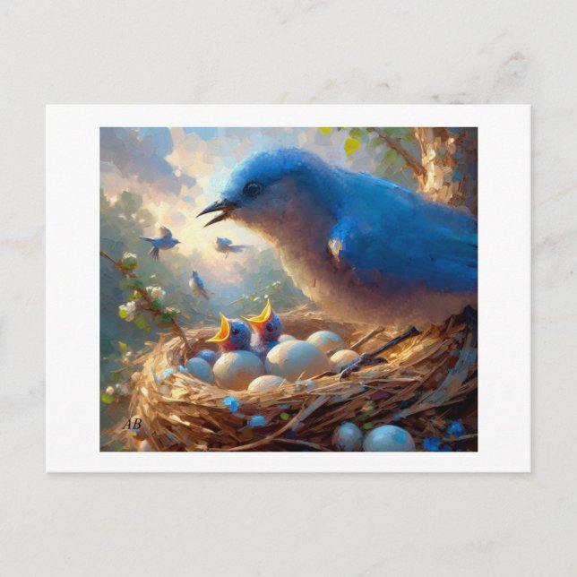 Bluebirds Hatch, Postkarte (Vorderseite)