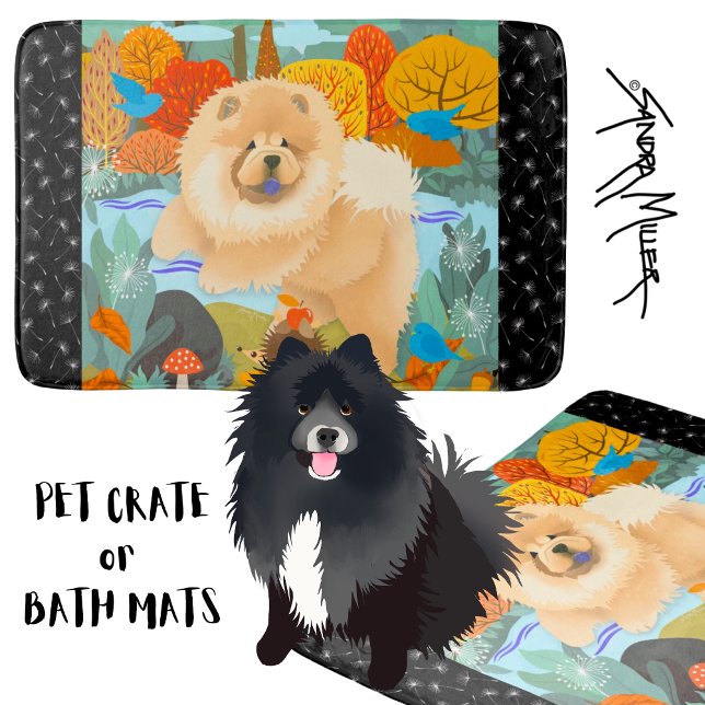 BLUEBIRDS OF HAPPINESS Chow dog crate pad Badematte (Von Creator hochgeladen)